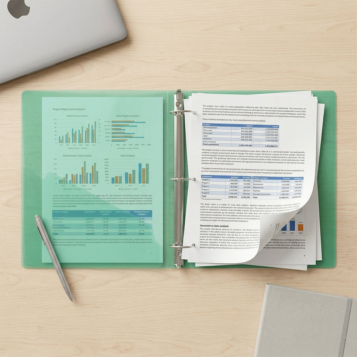 A4 transparent ring binder folder for document organization Main image