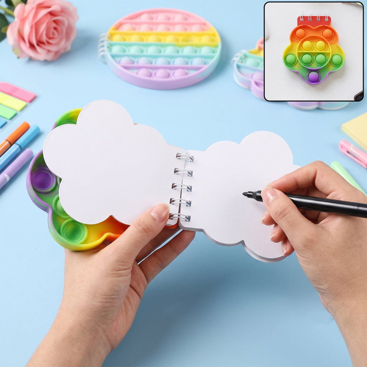 Rainbow push bubble pop it diary Main image