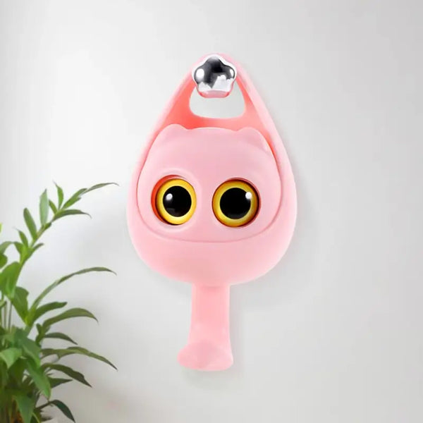 Cute Cat Self-Adhesive Wall Hook – No Drill Waterproof Sticky Hook for Keys, Towels, Bags & Home Organization