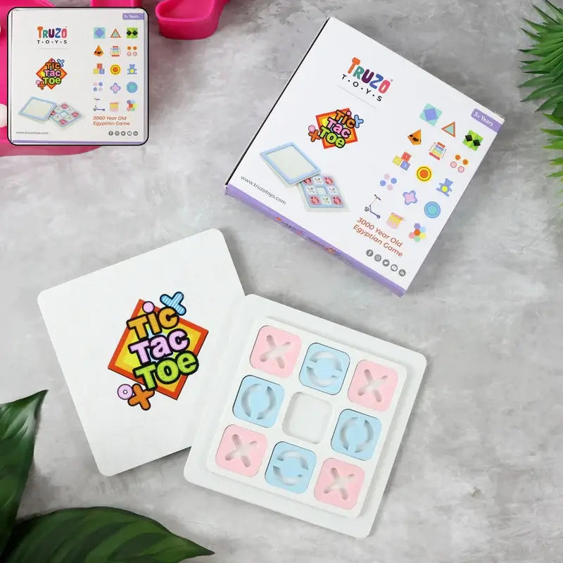 Tic Tac Toe Board Game – Classic Portable Strategy Game for Kids & Family Main image