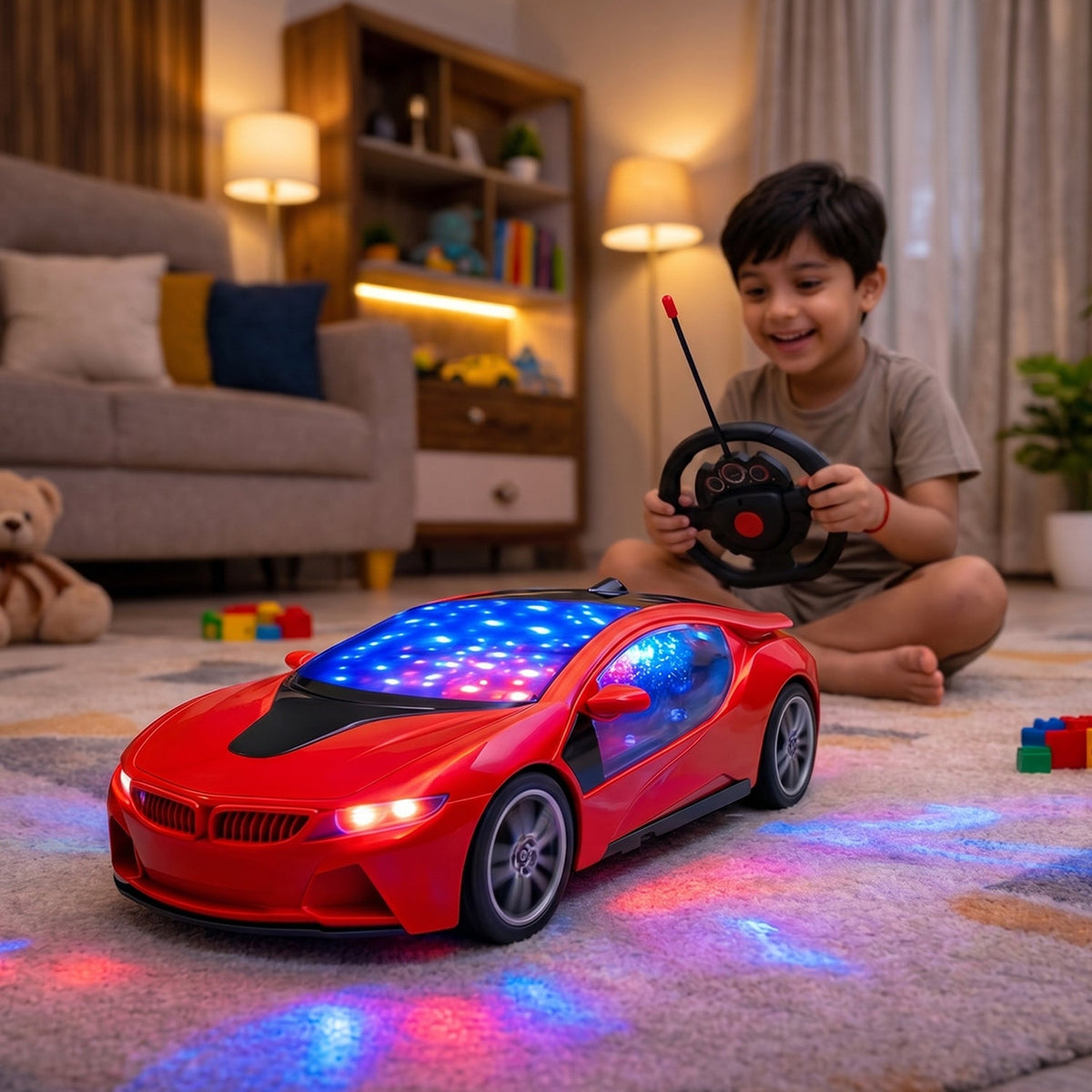 Remote Control Car for Kids – Fast Steering & Lights | Spark Tots Main image