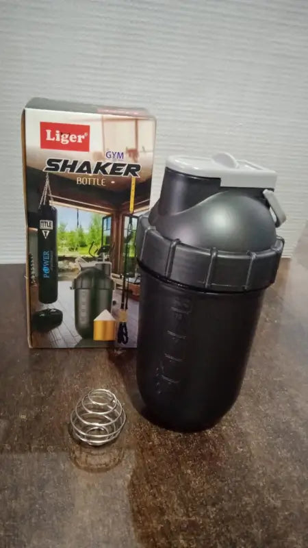 Liger High Capacity 800 ML Gym Shaker Bottle for Protein Shakes, Supplements & Workout Nutrition Leakproof BPA Free Plastic Fitness Mixer Bottle with Flip Top Lid and Mixing Ball