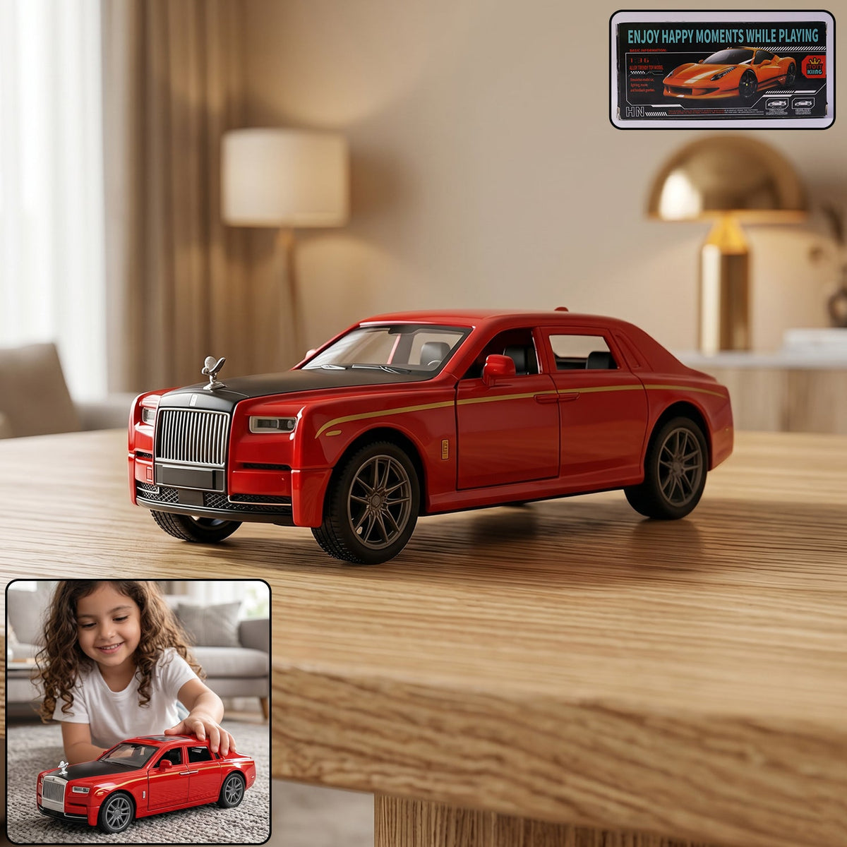 Die cast metal pull back luxury sedan toy car Main image