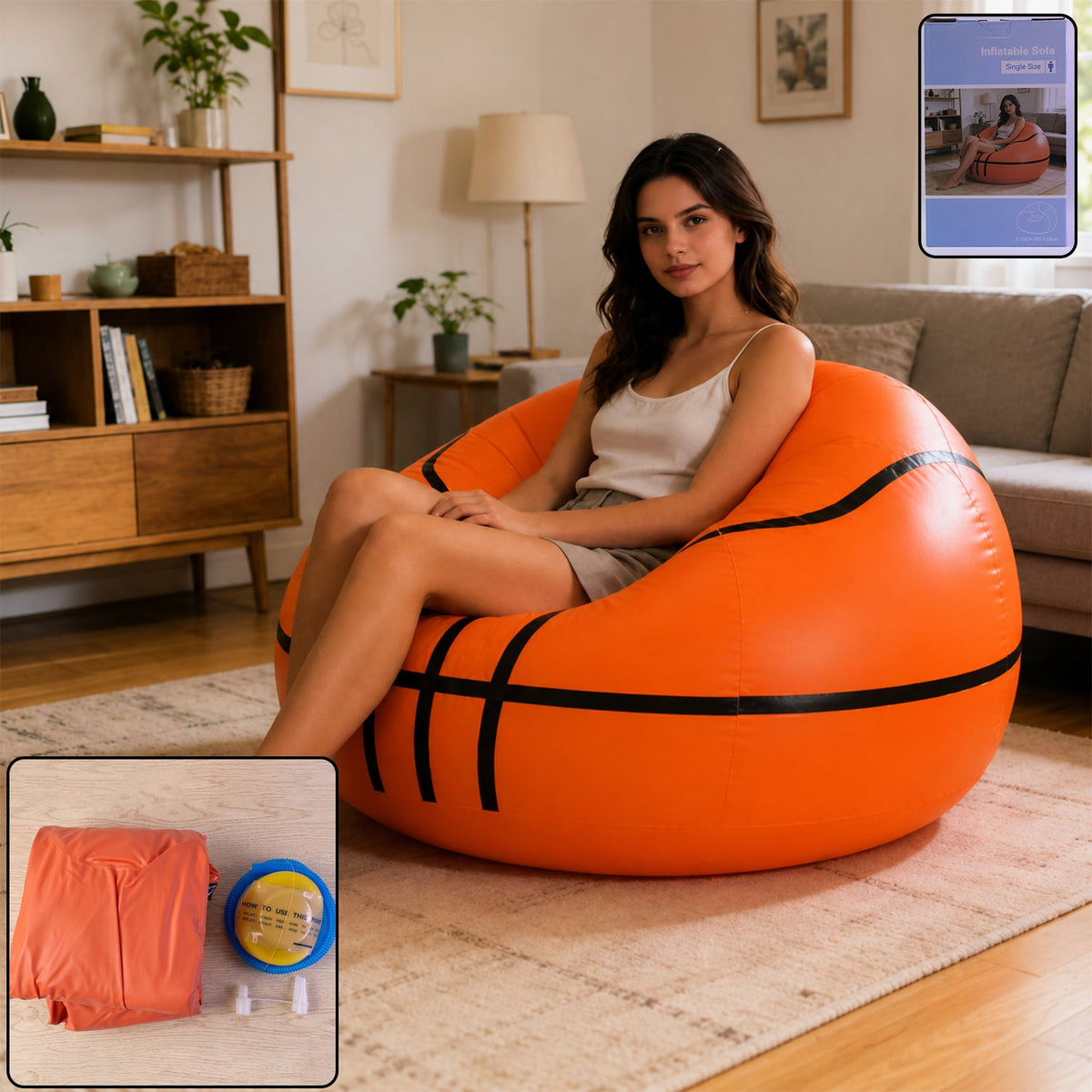 Inflatable ball sofa lounge seat Main image
