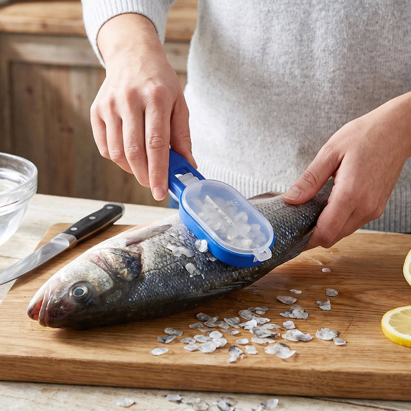 Kitchen fish scaler scraper for quick and mess free descaling
