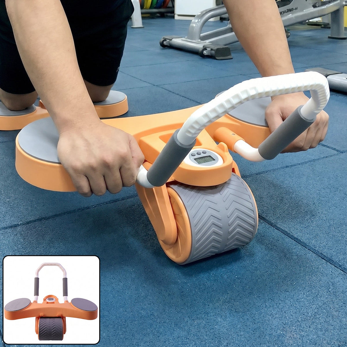 Automatic rebound abdominal exercise roller wheel with elbow support (1 pc) Main image