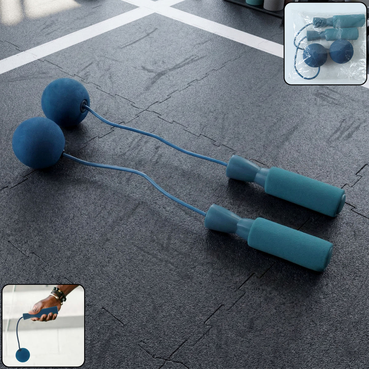 Fitness wrist ball exercise tool with handle grip for effective strength training Main image