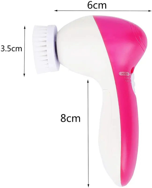 5 in 1 Facial Beauty Care Massager Brush – Electric Face Cleansing & Massage Tool with Interchangeable Heads