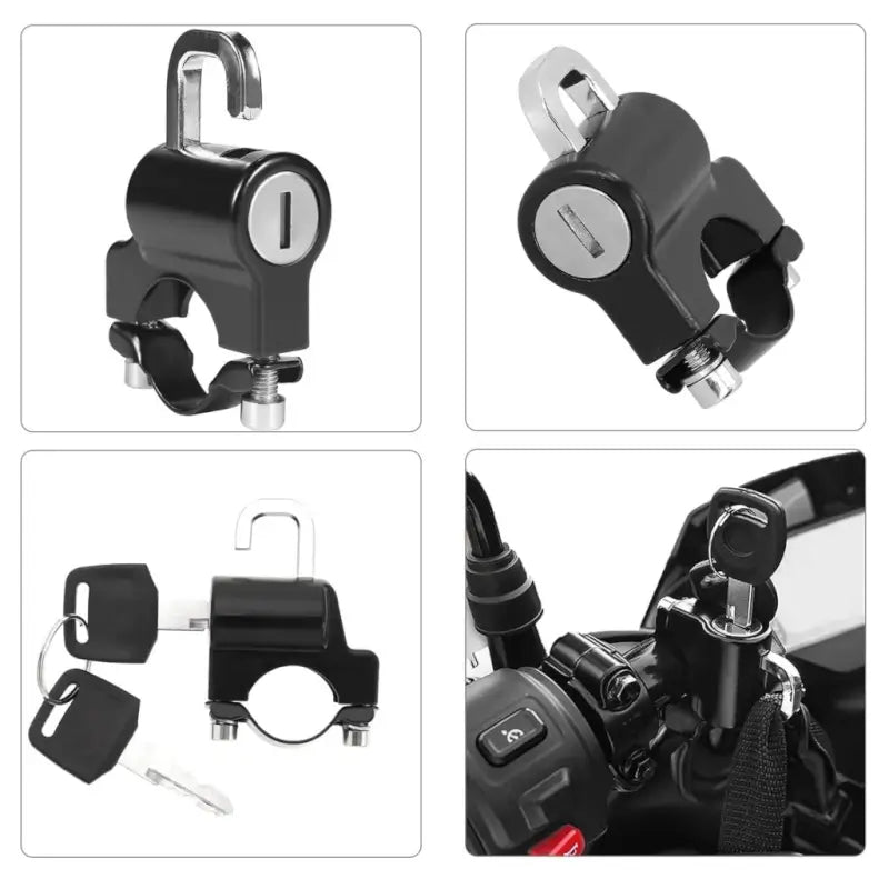 Bike Helmet Lock – Anti-Theft Security Lock with Keys for Motorcycle & Scooter