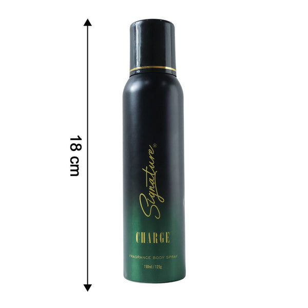 Signature charge fragrance spray bottle for all-day freshness