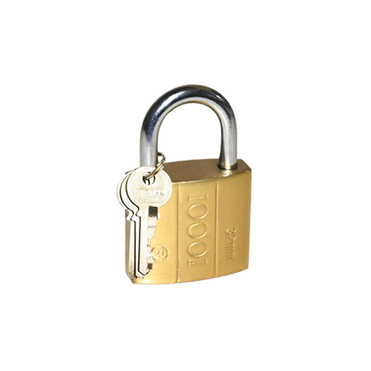 Safelix 32mm brass padlock with keys, ideal for home and office security. Main image