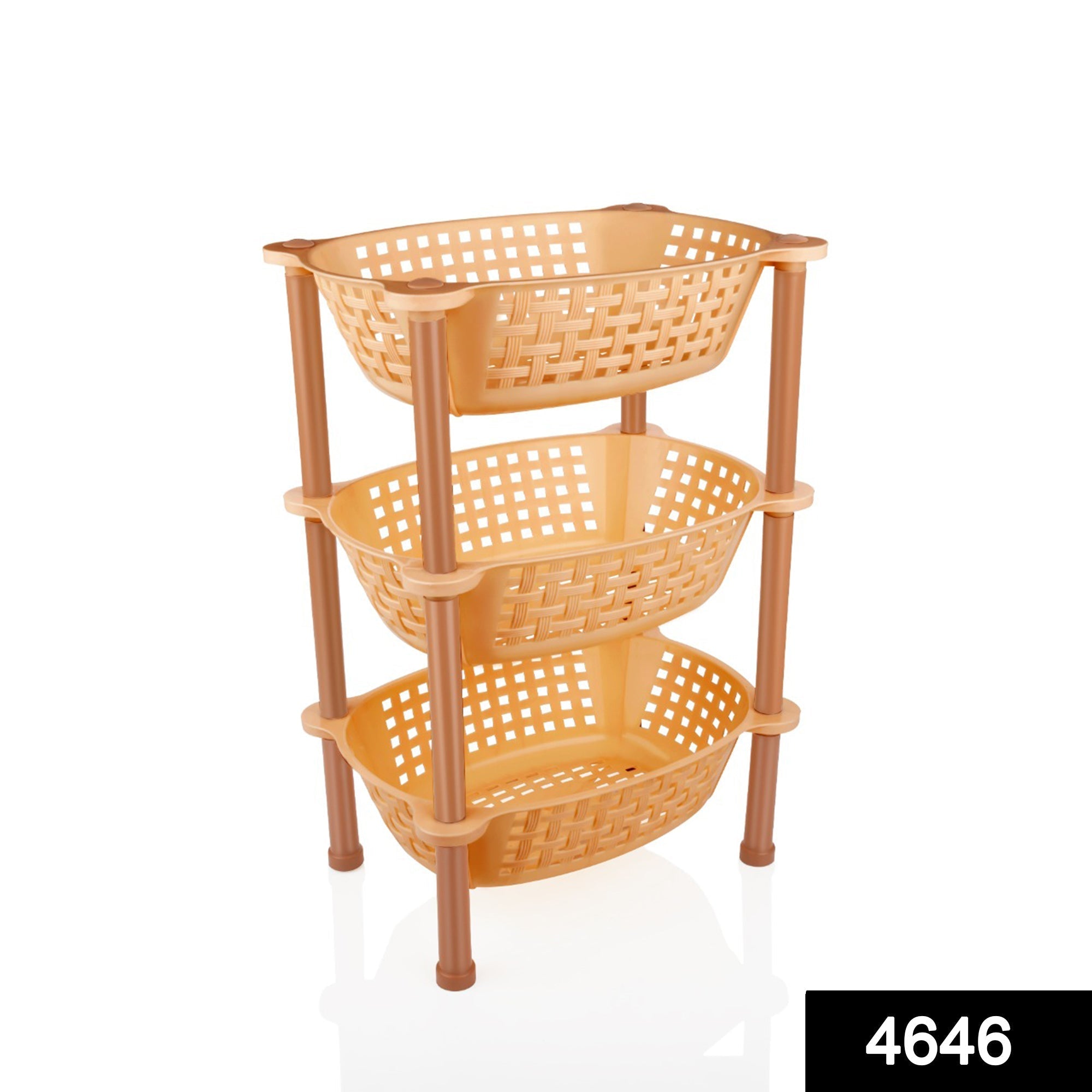 Plastic Storage Rack – 3-Tier Multipurpose Organizer | Organivo Secondary image