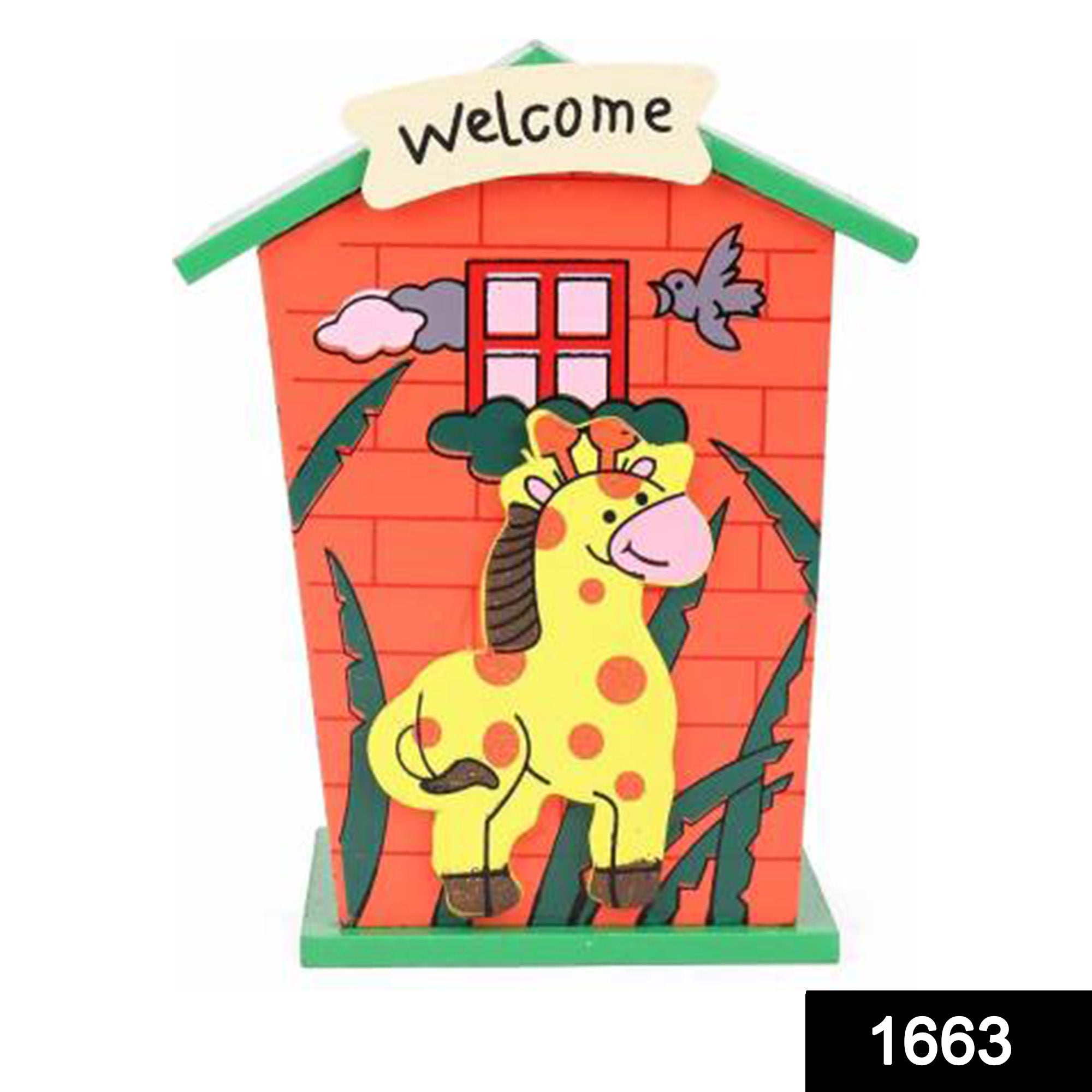 Wooden Piggy Bank – Cute House Shape for Kids | Inventive Play Secondary image