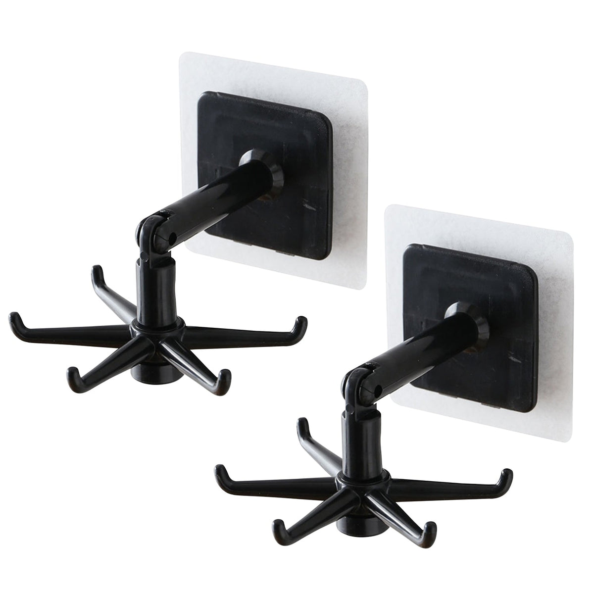 Pack of 2 rotatable hooks for kitchen organization, displayed in a brown box. Main image