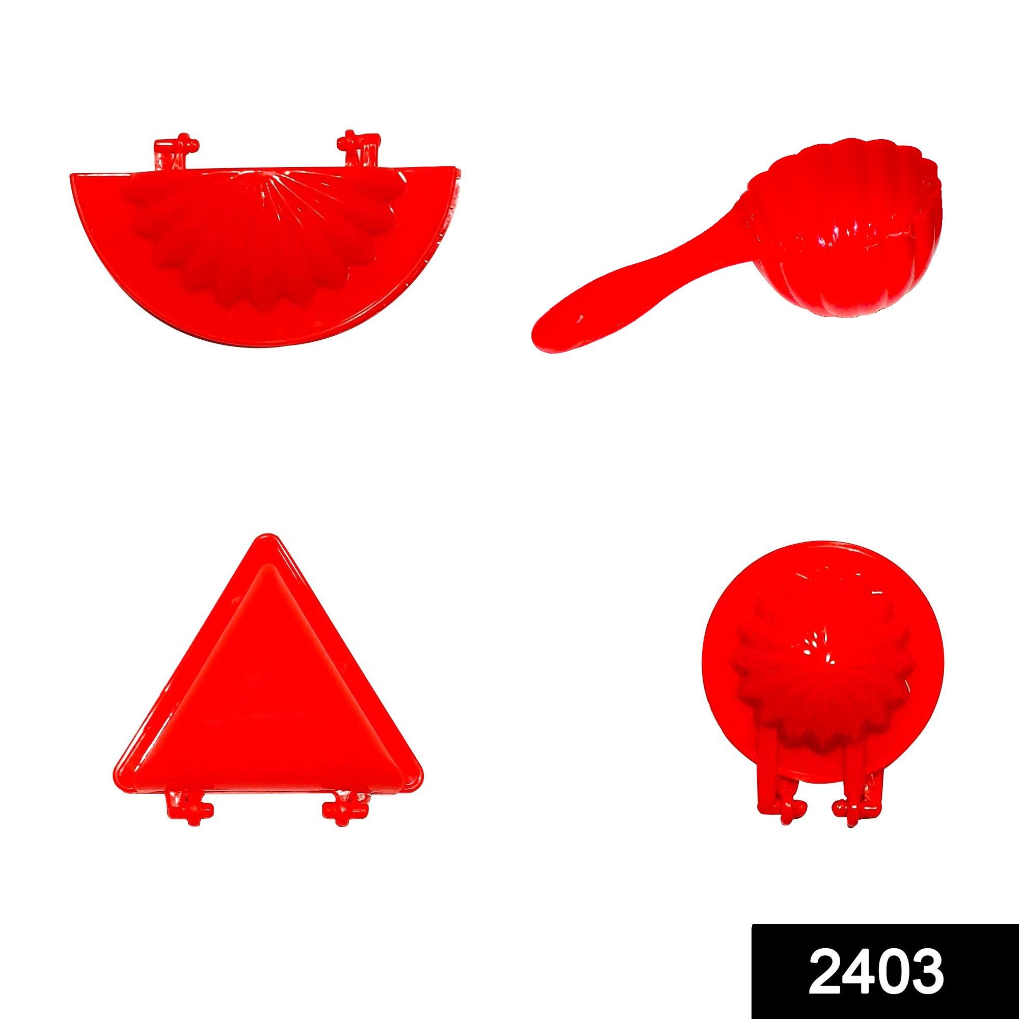 Dough Press Mould – 4 Pc Red Plastic Set | Bake & Dwell Secondary image