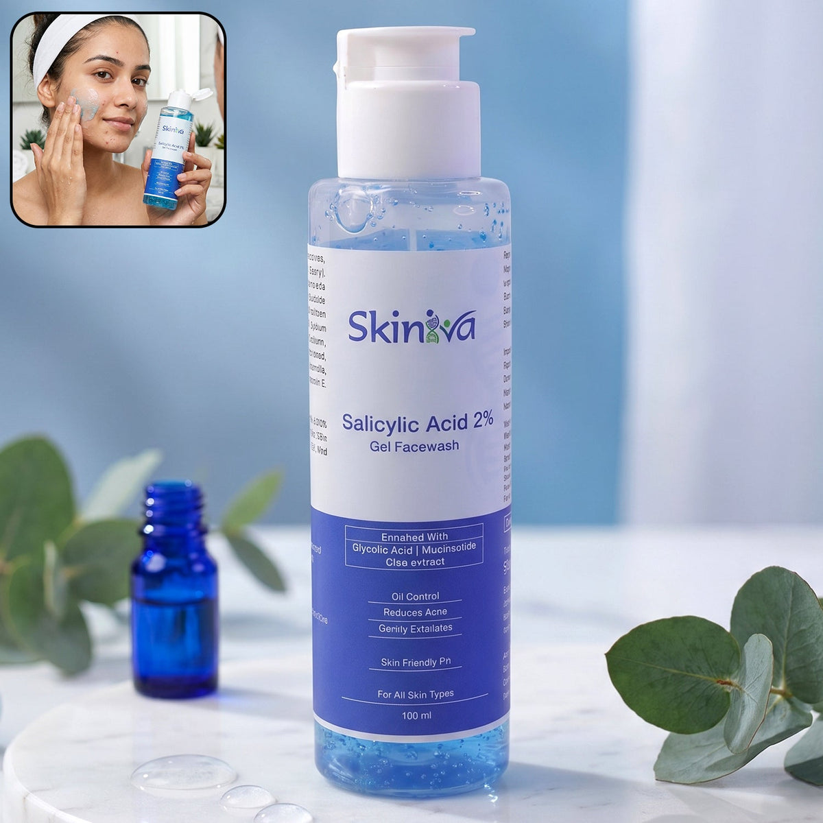 salicylic acid gel face wash for acne control and deep pore cleansing 100ml Main image