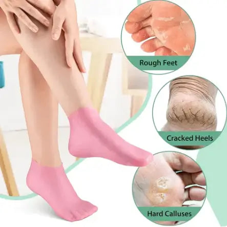 Moisturizing Silicone Gel Socks – Foot Care Spa Socks