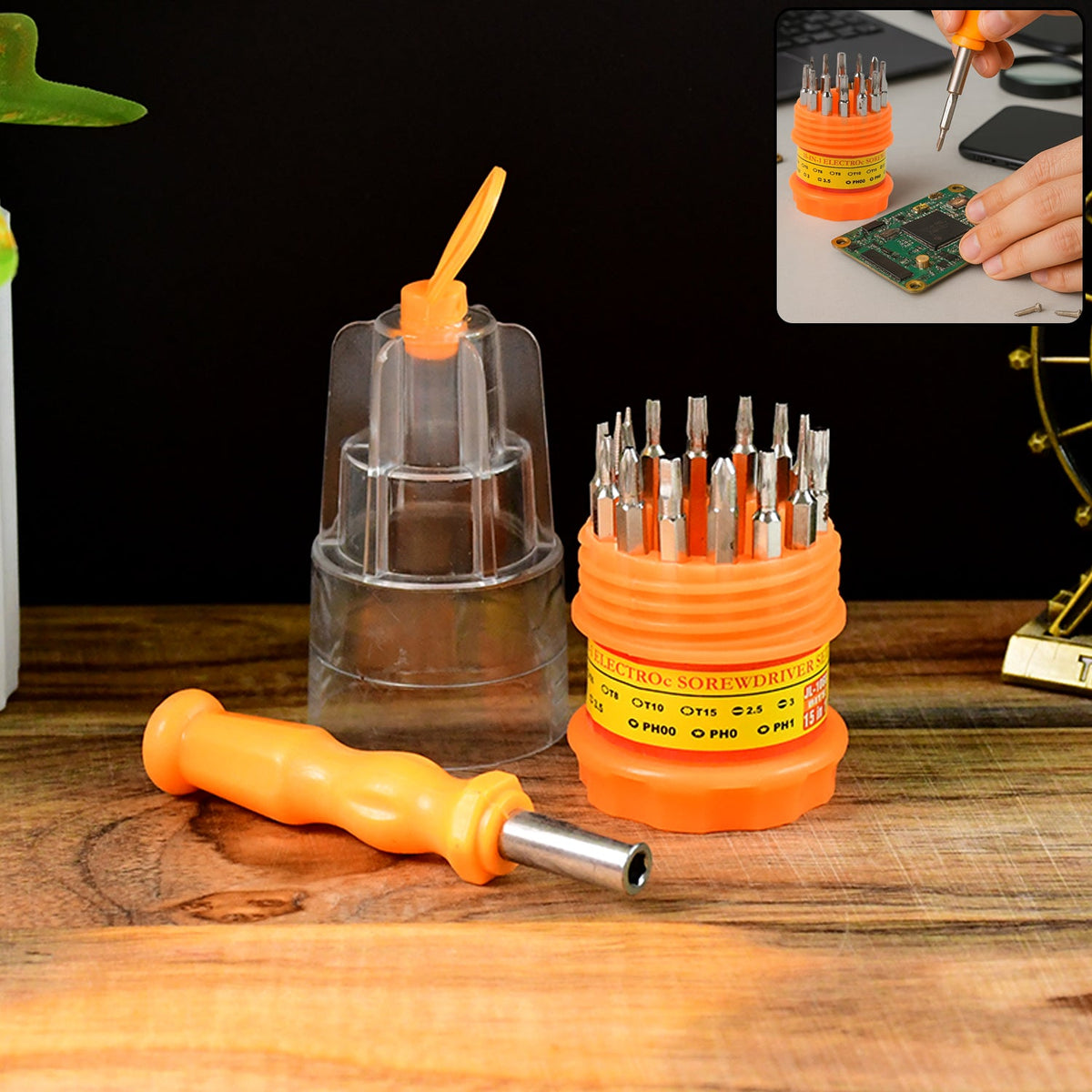 15-in-1 precision screwdriver set tools with compact case Main image