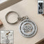 Close-up of Lord Shiva engraved on metal keychain