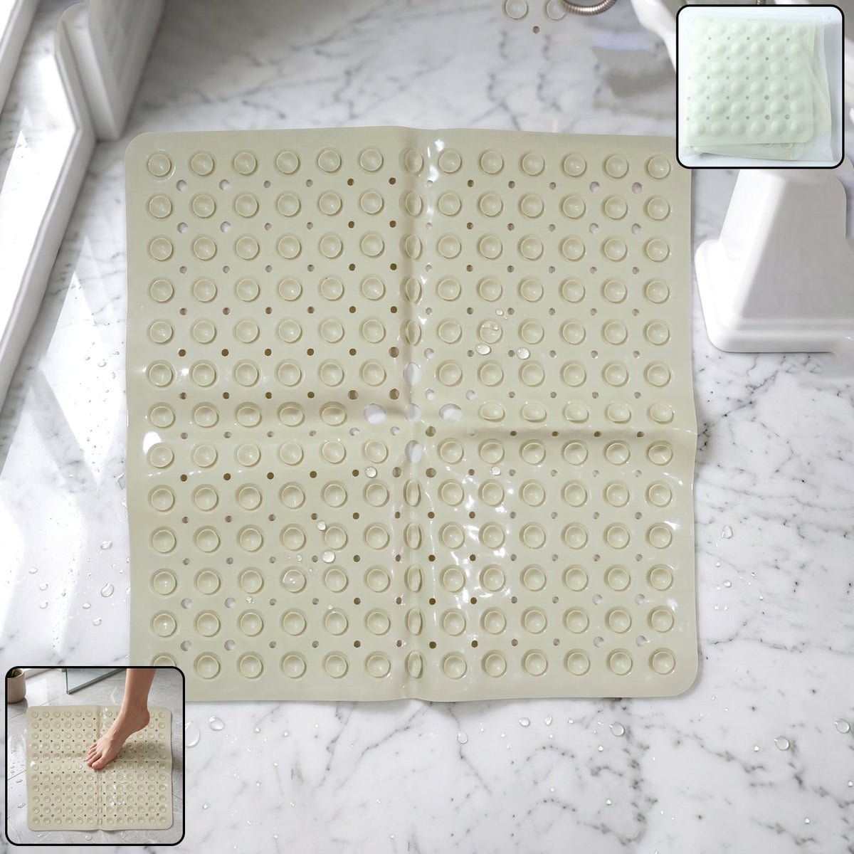 anti slip bath mat with suction cups 53x53 cm Main image