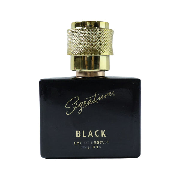 Luxury black fragrance perfume bottle in compact size