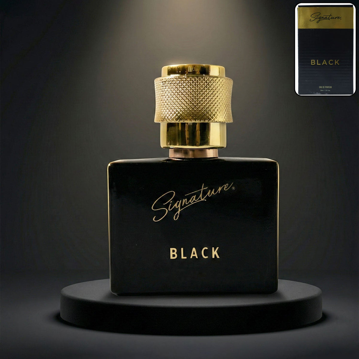 Signature Black Eau De Parfum 30ml bottle featuring bold, elegant design Main image