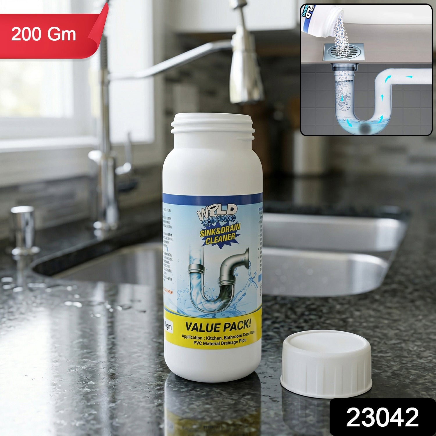 Sink and Drain Cleaner Powder – Quick & Powerful Blockage Removal Secondary image