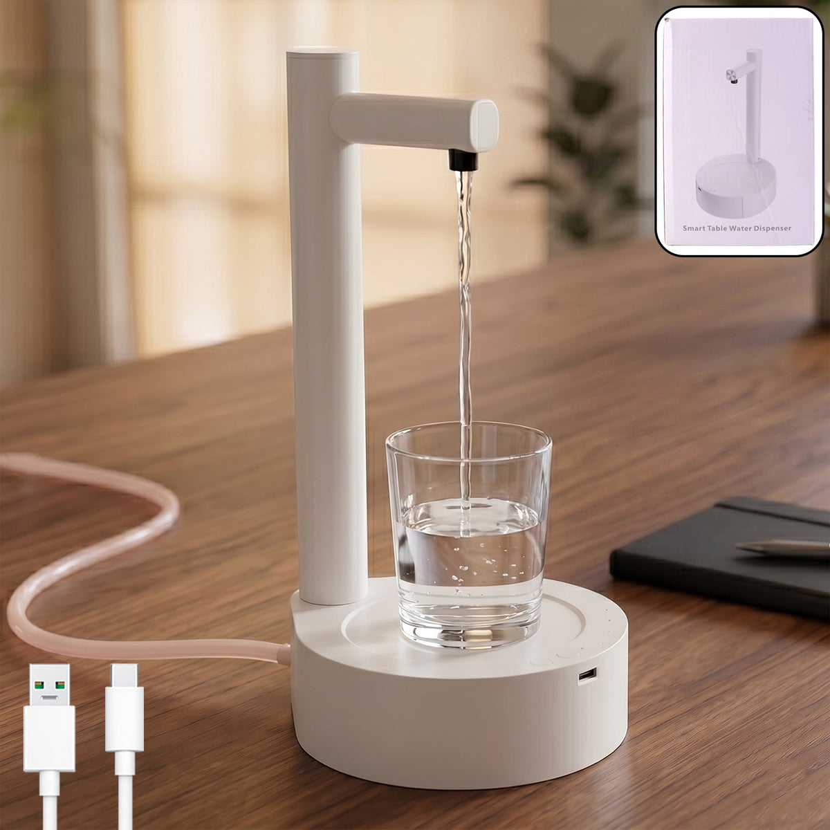 ChillPour automatic water dispenser on a clean white background, ready for use. Main image