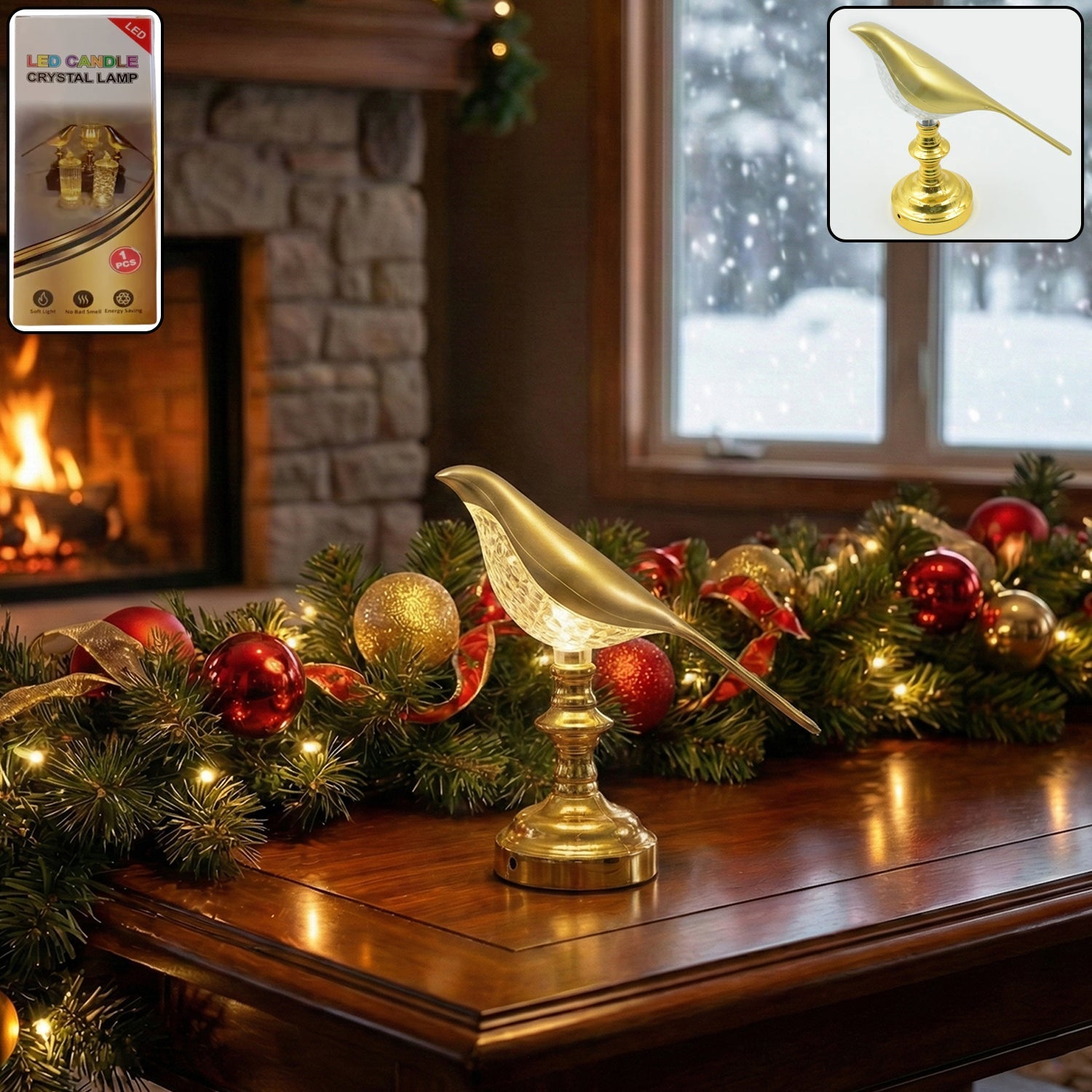 Crystal LED Table Lamp – Decorative & Energy-Saving | Tidy Table Secondary image