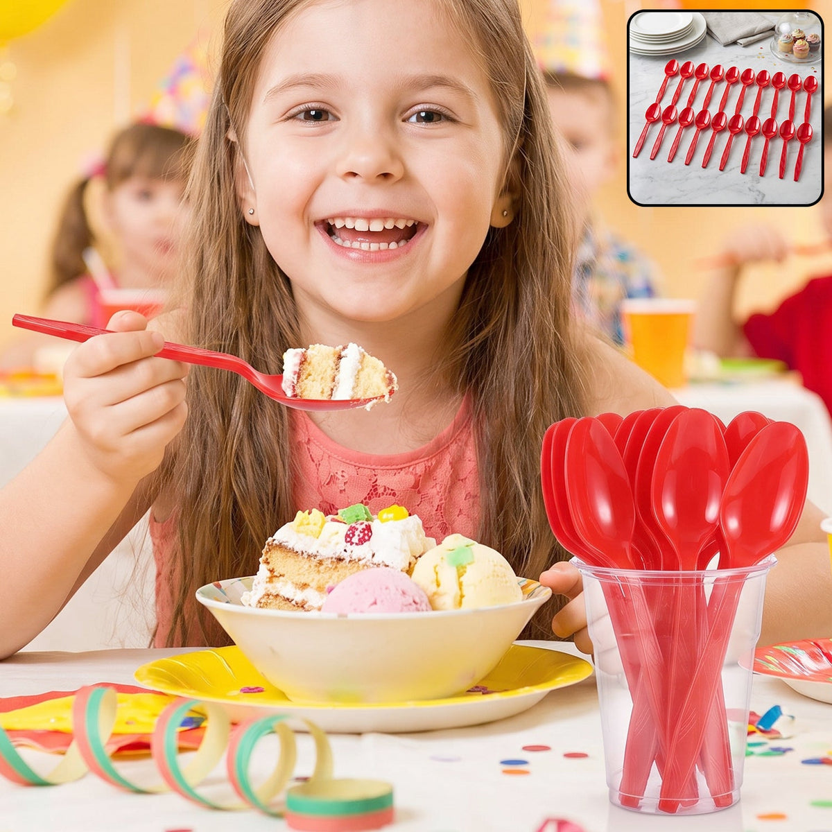 Plastic spoon 20 pc set Main image