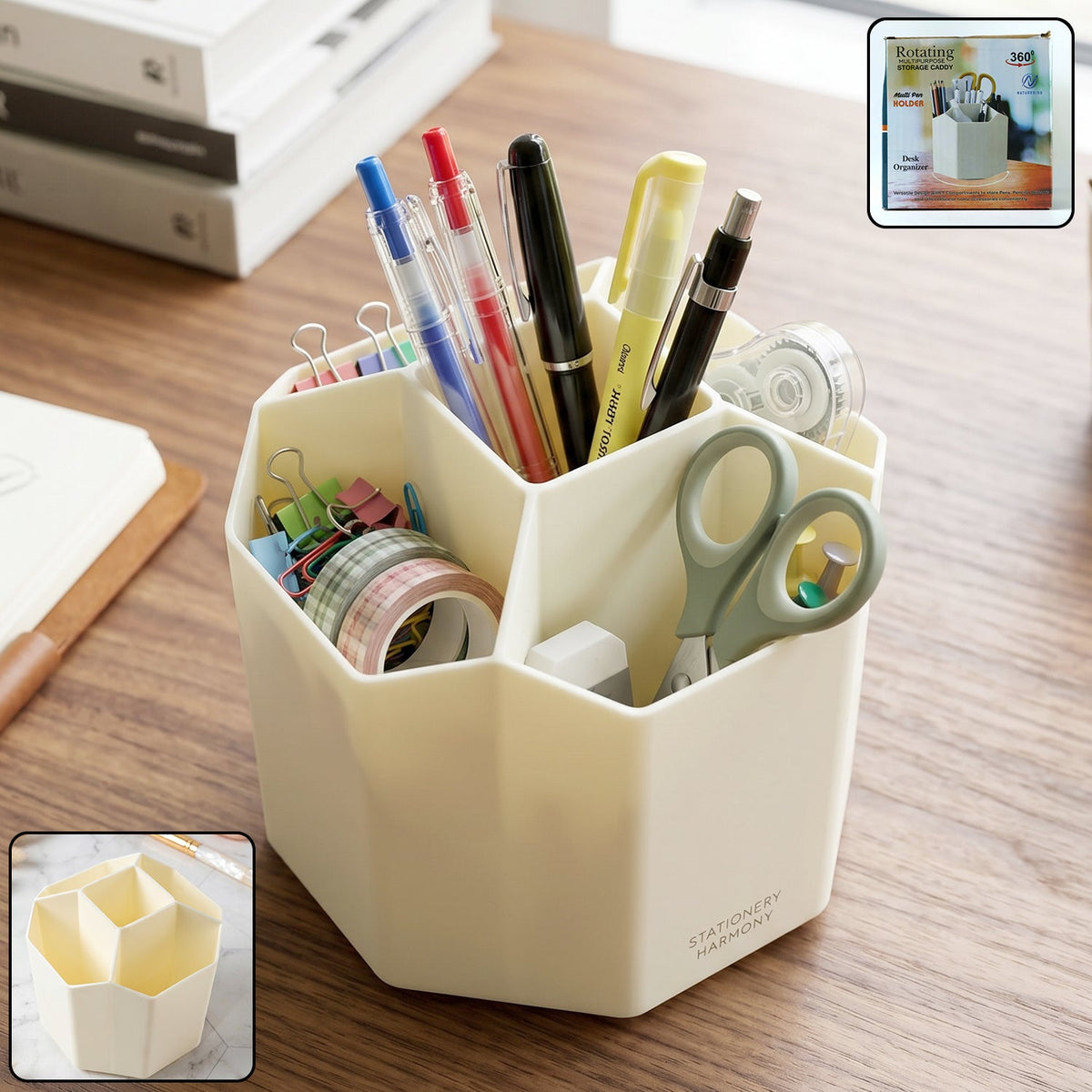 360 rotating desk organizer pen holder Main image