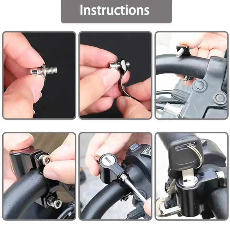 Bike Helmet Lock – Anti-Theft Security Lock with Keys for Motorcycle & Scooter
