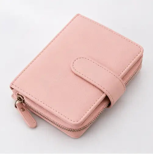 Small Women’s PU Leather Wallet – Multi-Compartment Zipper Wallet, Credit Card Holder & Coin Purse