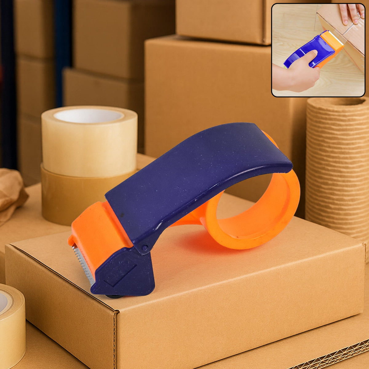45mm hand tape dispenser packing with boxes roll cutter Main image