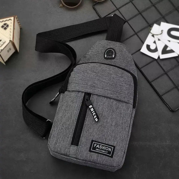 Waterproof Waist Bag, Shoulder Bags USB Charging Earphone Hook Sling Travel Bag (1 Pc)