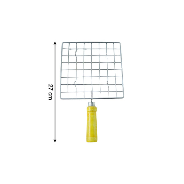 Square stainless steel Roaster Jali, ideal as a versatile kitchen grill.
