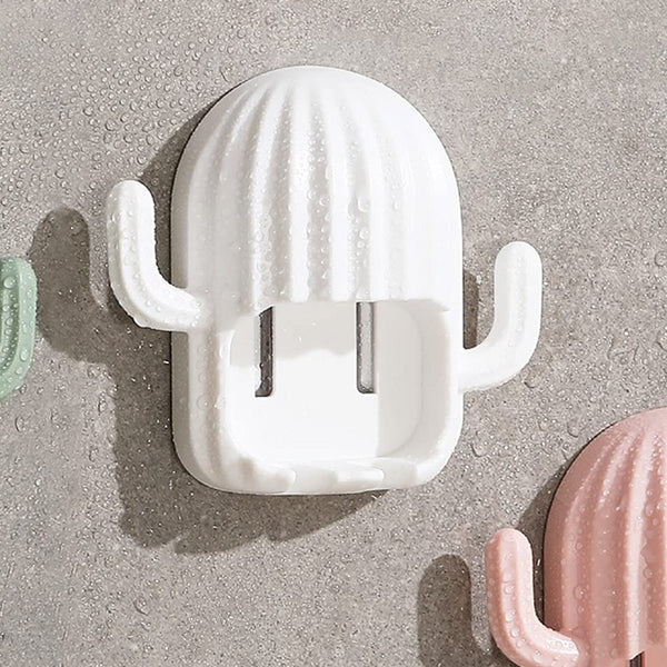 Close-up of cactus toothbrush holder featuring dust-proof cover for protection