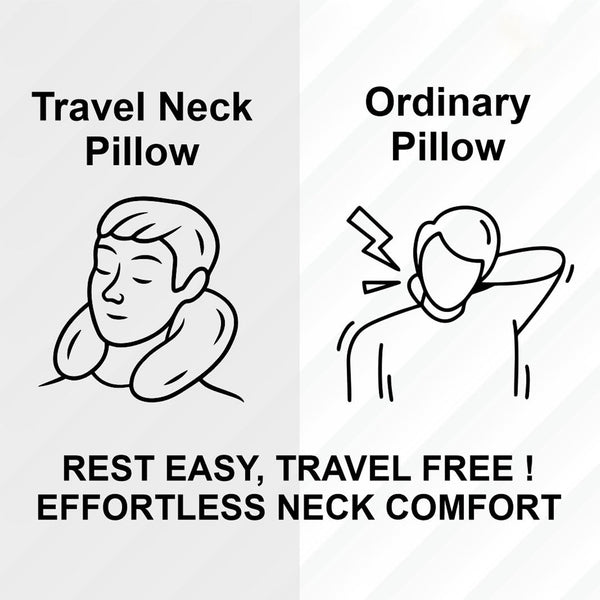 Travel neck cushion with adjustable strap for a snug fit