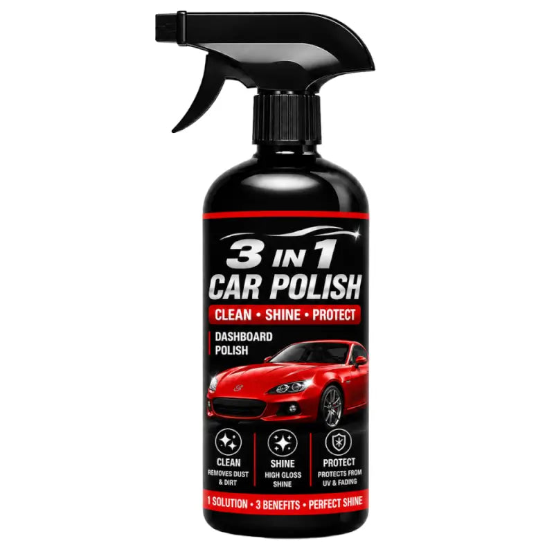 3-in-1 Car Dashboard Polish Spray | Clean, Shine & Protect Interior Polish for Dashboard, Plastic, Vinyl & Car Accessories Main image