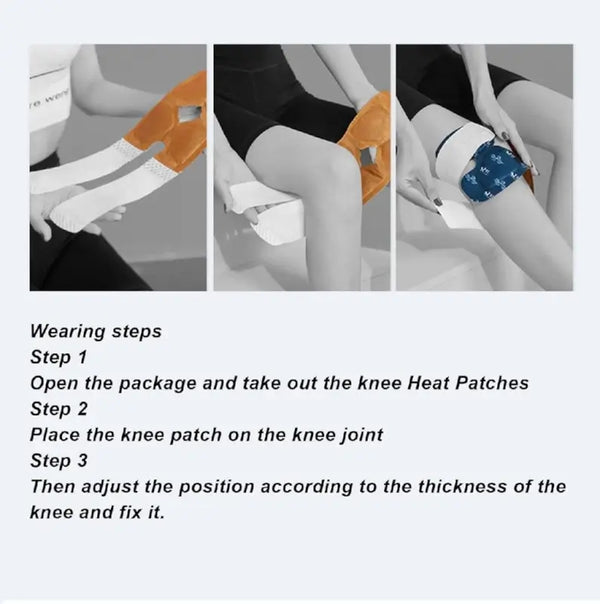 Hot Compress Self-heating Warming Patch Mugwort Warming Knee Patch Old Cold Leg Joint Pain Moxibustion Knee Warming Pain Relife Patch, Quick Heating Pain Relief Patches (Pack Of 1).