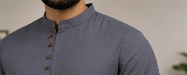 Men's Solid Cotton Blend Kurta – Full Sleeve Casual & Festive Ethnic Wear for Men