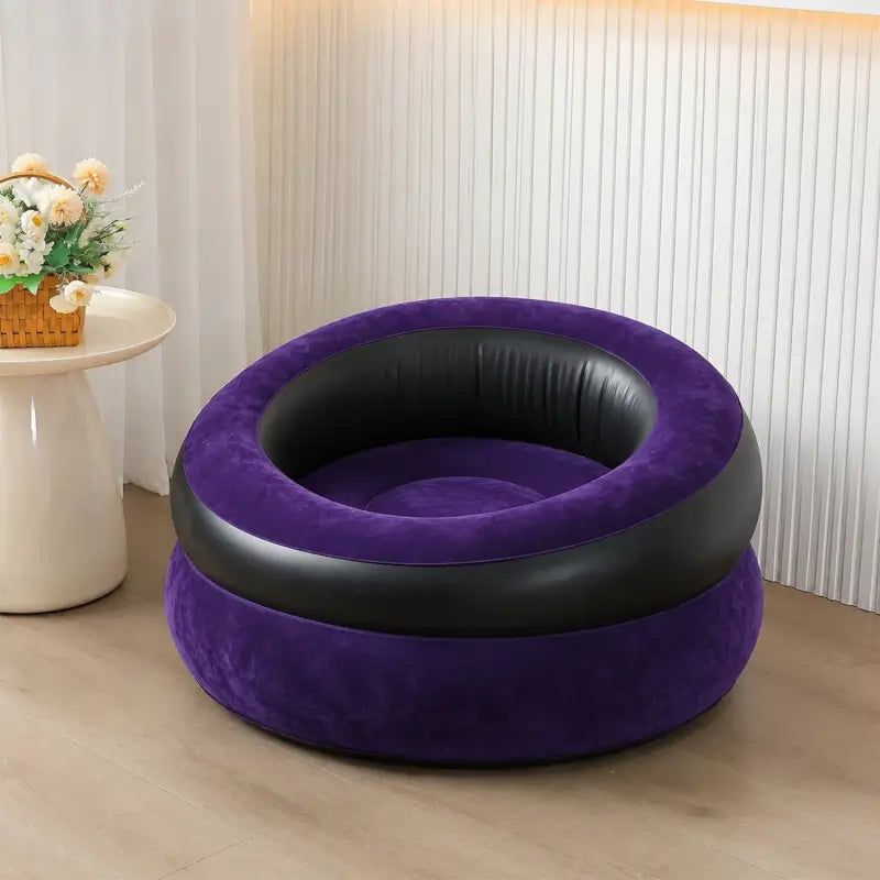 Inflatable Sofa Bed Chair with Foot Pump – Comfortable Air Lounge Chair for Indoor & Outdoor Use
