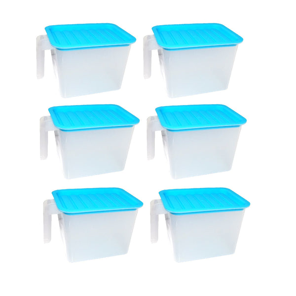 Close-up of a 1000 ml airtight square container for kitchen essentials.