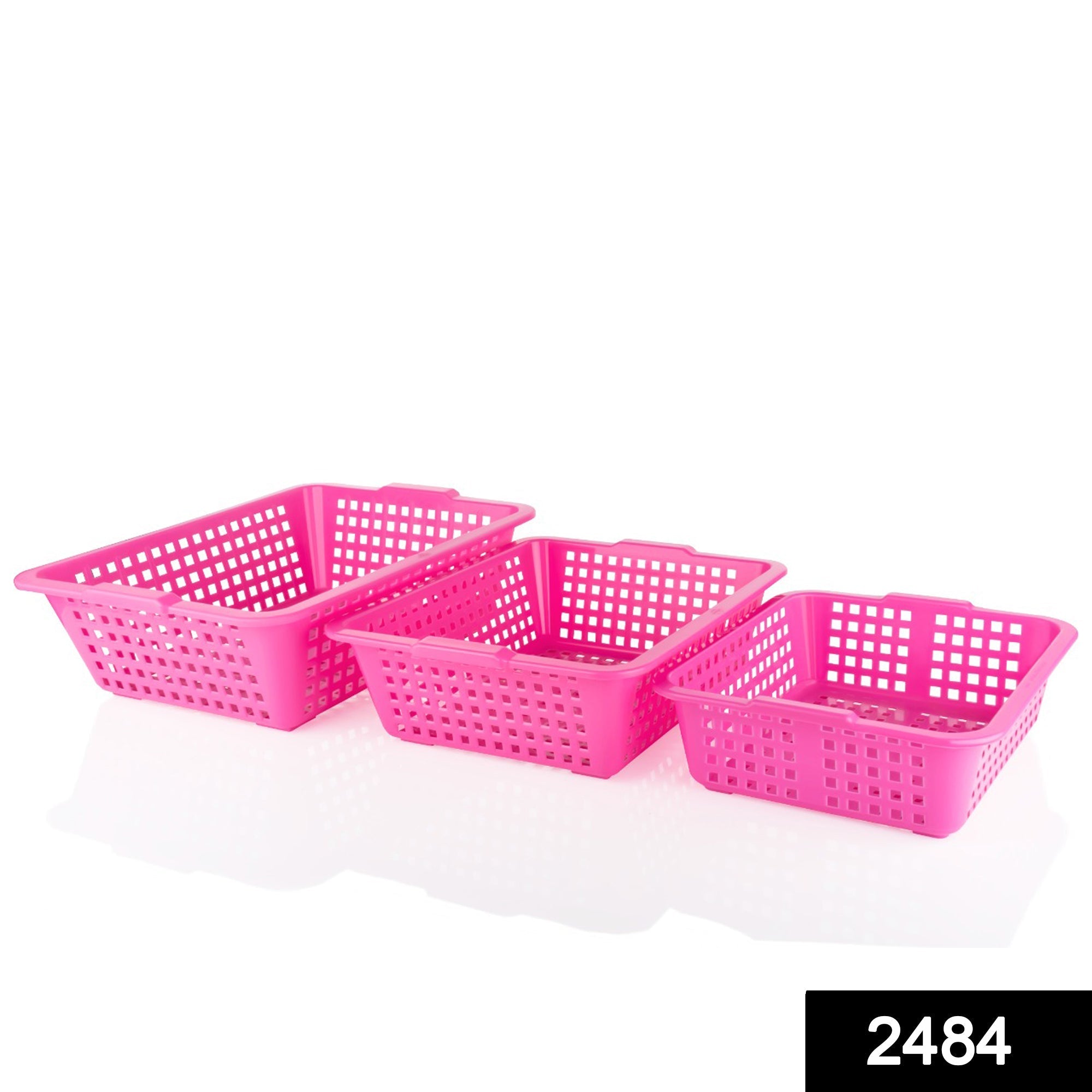 Plastic Cane Fruit Baskets – Set of 3 Sizes | Tidy Table Secondary image