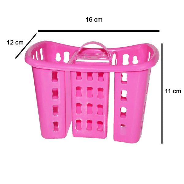 Compact toothbrush holder designed to save space, holding razors and facial cleansers.