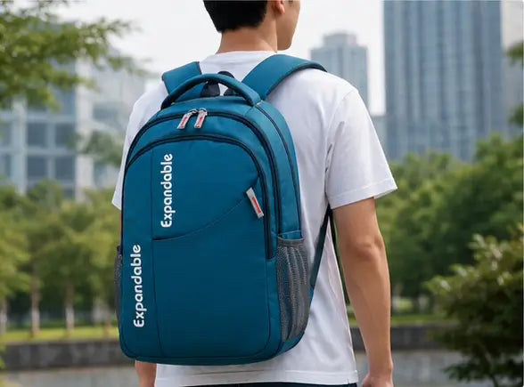 35L Expandable Laptop Backpack – Large Polyester Work & College Bag for Men, Women, Students & Office Use