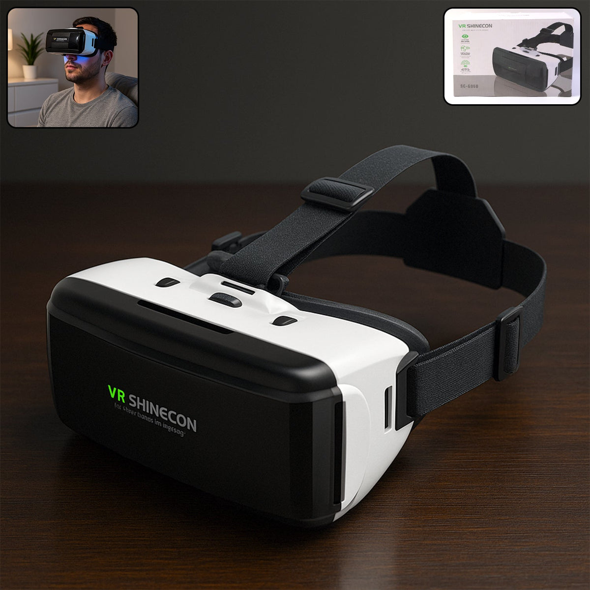 Premium 3D VR virtual reality headset with comfortable cushioning for immersive experience Main image