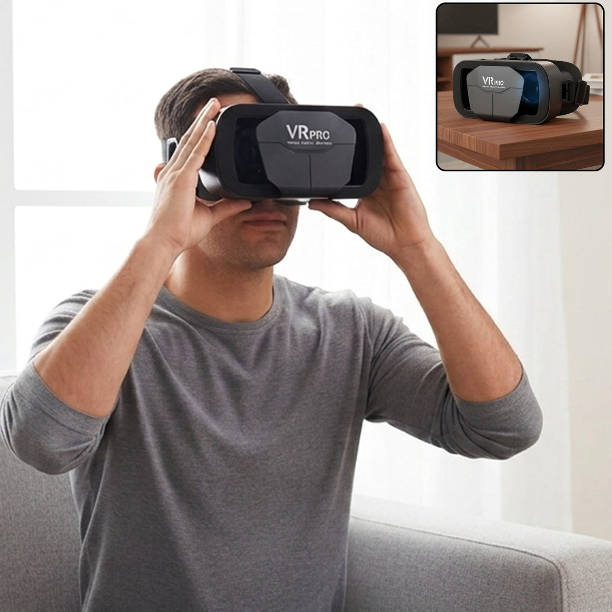 3D VR Box Headset – Adjustable Lenses for Comfortable VR Experience Main image