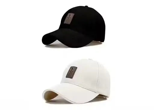 Tekzie Combo Pack of 2 Cotton Baseball Caps | Adjustable Unisex Sports Caps for Men & Women | Casual Outdoor Sun Protection Hats Main image