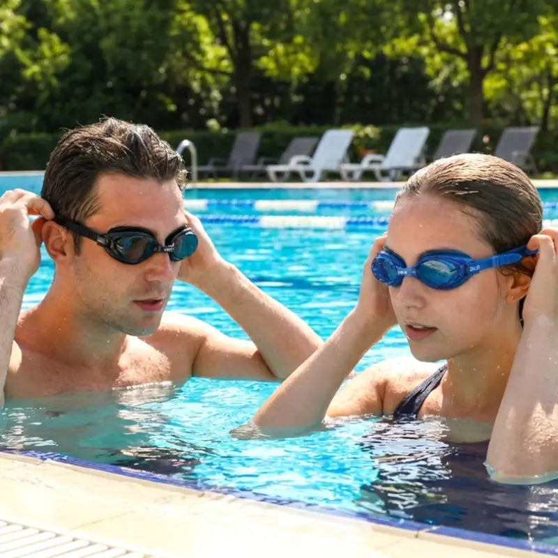 Swimming Goggles Set for Adults & Kids Anti-Fog (2 Pc)